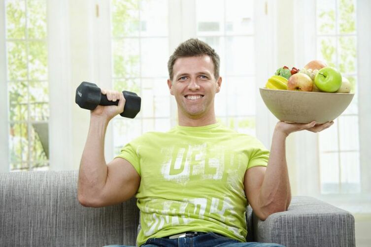 Exercise and a healthy diet to increase potency